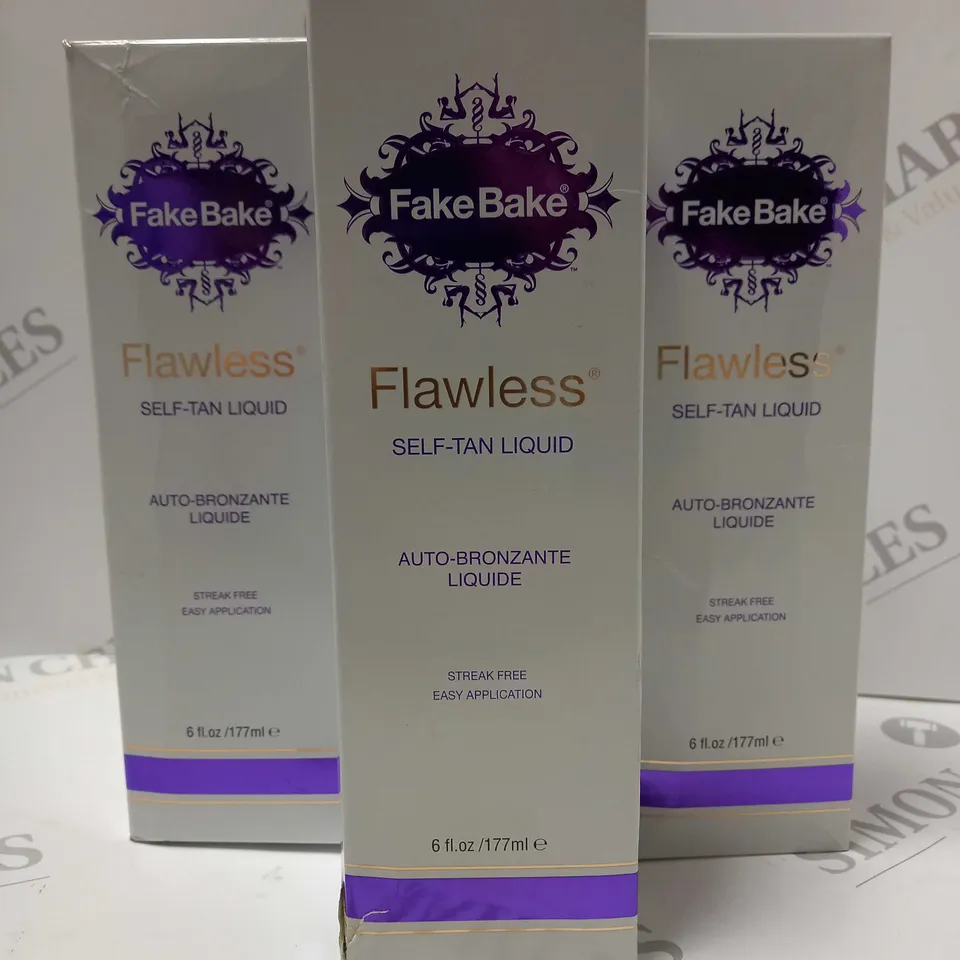 BOX OF 4 X 177ML FAKE BAKE FLAWLESS SELF-TAN LIQUID 