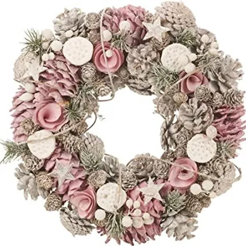 BOXED ACRYLIC WREATH SIZE 34 X 34 X 3CM