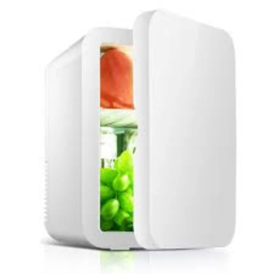 BOXED PORTABLE MINI CAR REFRIGERATOR IN WHITE