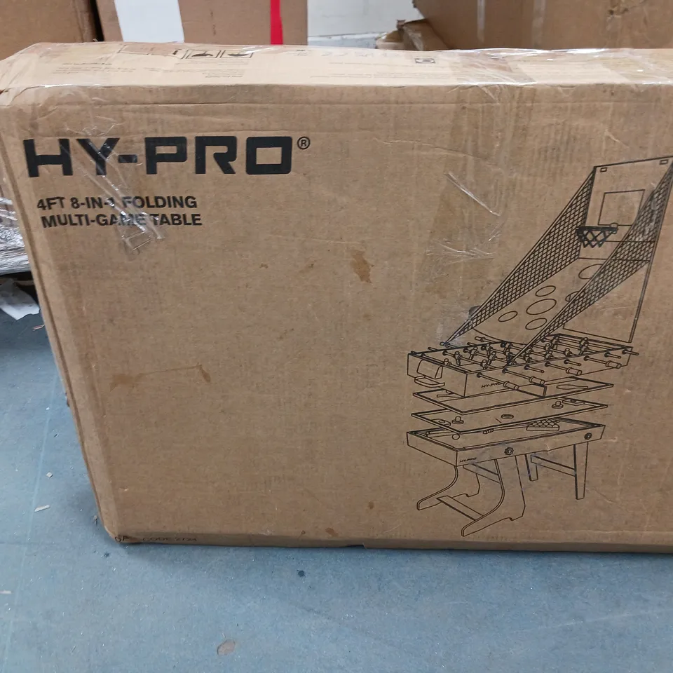 BOXED HY-PRO 4FT 8 IN 1 MULTI GAME TABLE - COLLECTION ONLY RRP £174.99