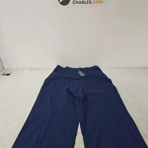 RUTH LANGSFORD TAGGED CROPPED TROUSERS BLUE UK 14