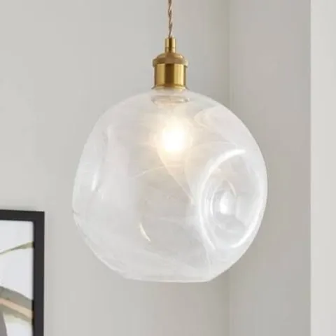 BOXED MARBLE ART DECO EASY FIT PENDANT SHADE