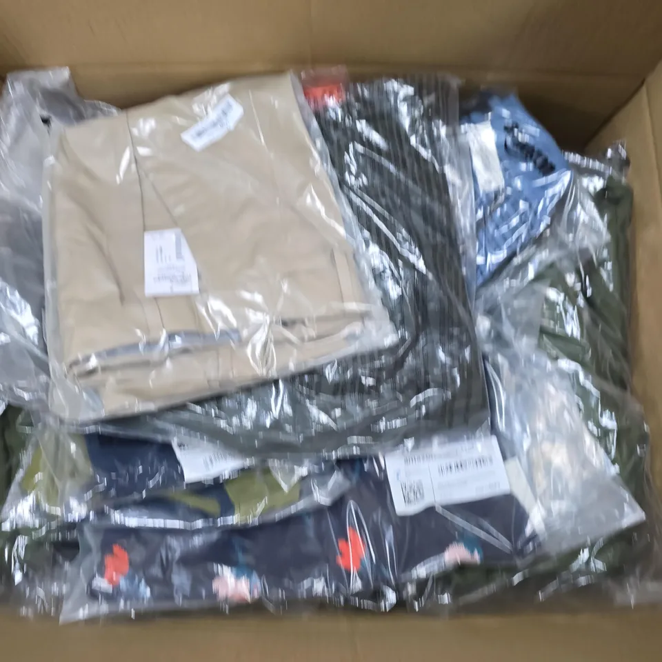 LARGE BOX OF APPROX 20 ASSORTED CLOTHING ITEMS