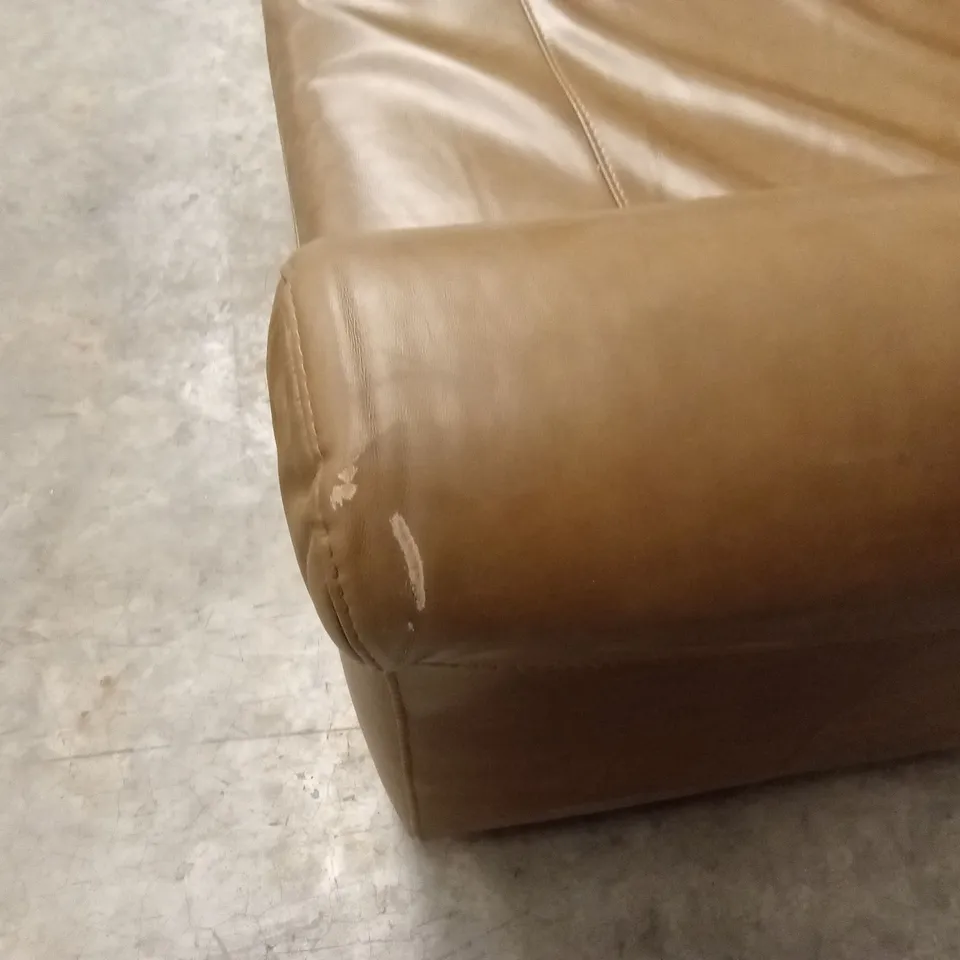 BAILEY 4 SEATER LEATHER SOFA - TAN RRP £849