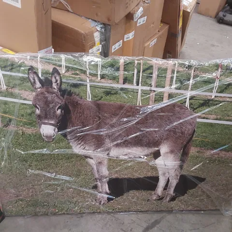BAGGED WRAPPED CANVAS DONKEY PRINT
