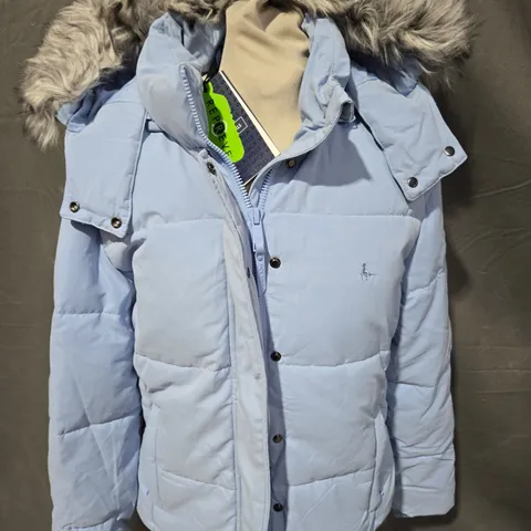 JACK WILLS RILEY PUFFER JACKET IN SOFT BLUE - 10(S)