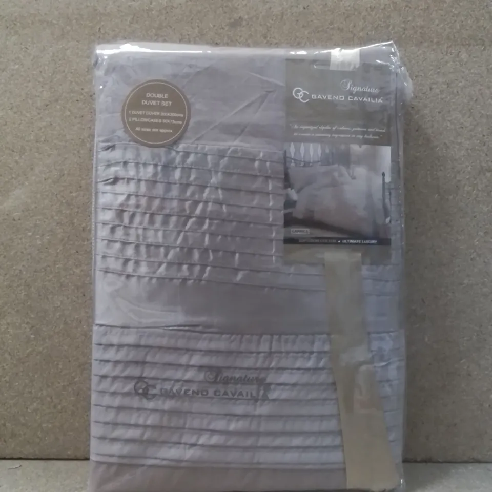 BRAND NEW GAVENO CAVAILIA DOUBLE DUVET COVER SET - BRONZE 
