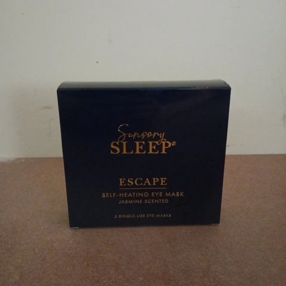 BOXED AND SEALED SENSORY SLEEP ESCAPE SELF-HEATING EYE MASKS JASMINE SCENTED (5 SINGLE-USE MASKS)
