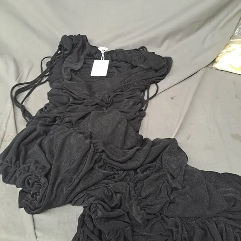 KHANUM'S TWISTED MAXI DRESS IN BLACK - S