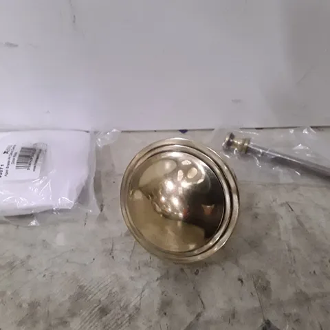 BOXED ART DECO SINGLE DUMMY DOOR KNOB - AGED BRASS