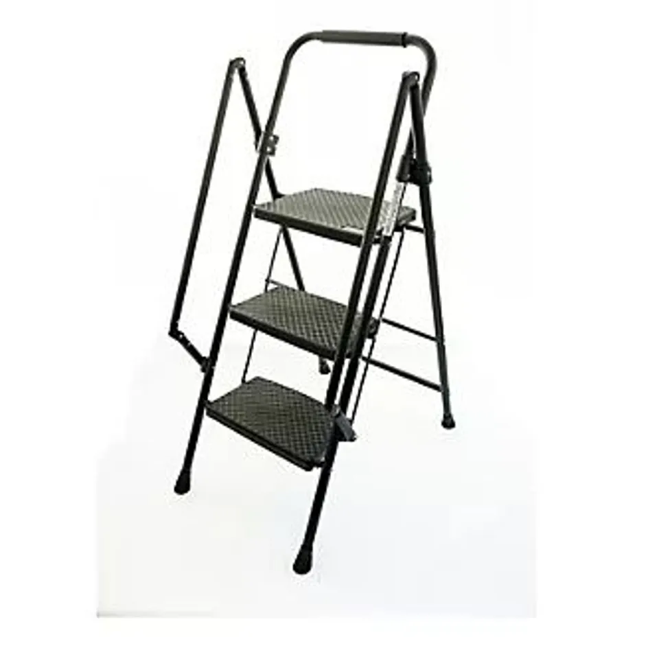 BUILDCRAFT STEP LADDER WITH COLLAPSIBLE HAND RAIL