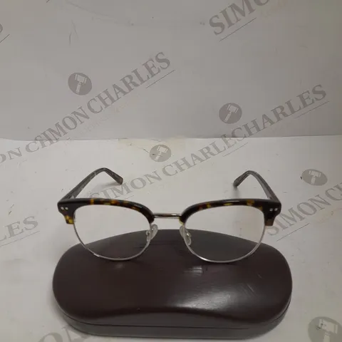 LONDON RETRO REESE TORTOISE/GREY SEMI RIMLESS PRESCRIPTION GLASSES 