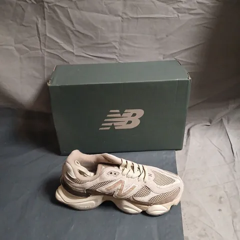 NEW BALANCE BEIGE MESH RUNNER TRAINERS – WITH BOX - UK 6 