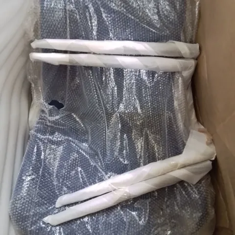BOXED BLUE VELVET DINING CHAIRS SET OF 2 (1 BOX)