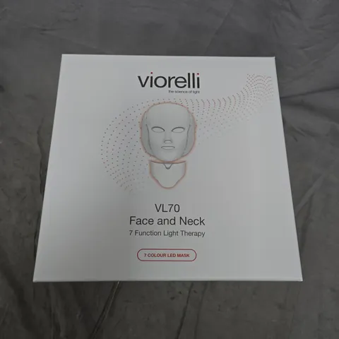 VIORELLI VL70 FACE AND NECK LED LIGHT THERAPY MASK – 7 COLOUR LED
