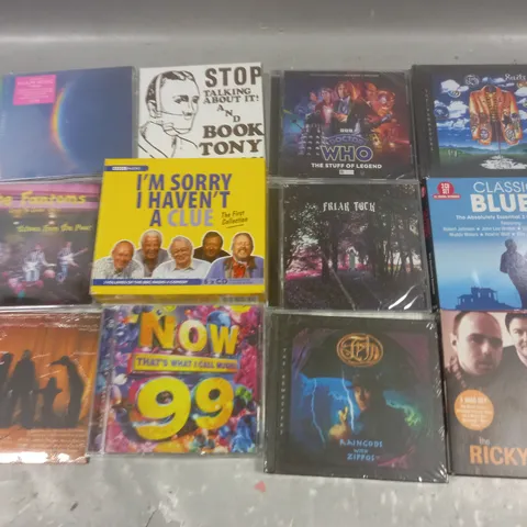 LOT OF APPROXIMATELY 30 ASSORTED CDS AND TAPES TO INCLUDE SUITS, CLASSIC BLUES AND FRIAR TUCK