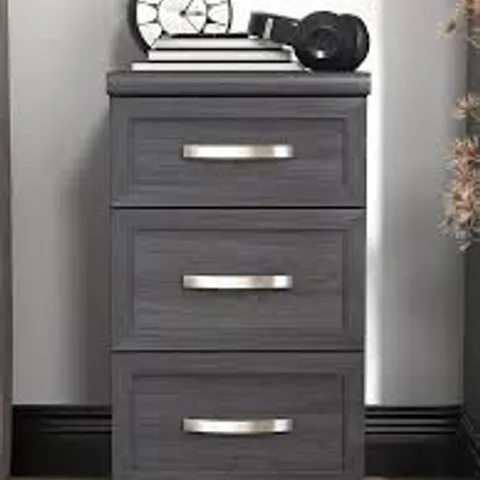 CAMBERLEY 3 DRAWER GRADUATED BEDSIDE CHEST