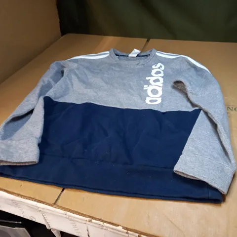 ADIDAS GREY/NAVY BLUE JUMPER LARGE