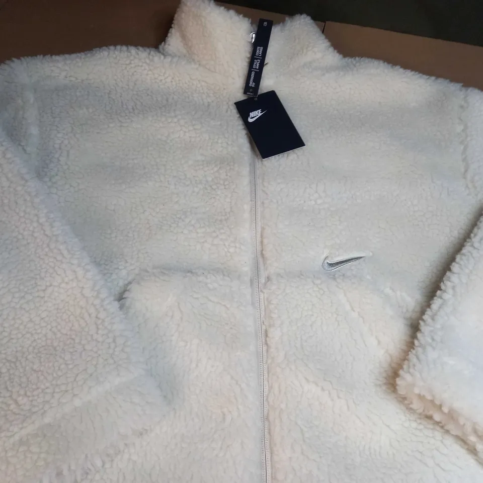 WOMENS NIKE LOGO FLEECED ZIPPED JACKET SIZE L