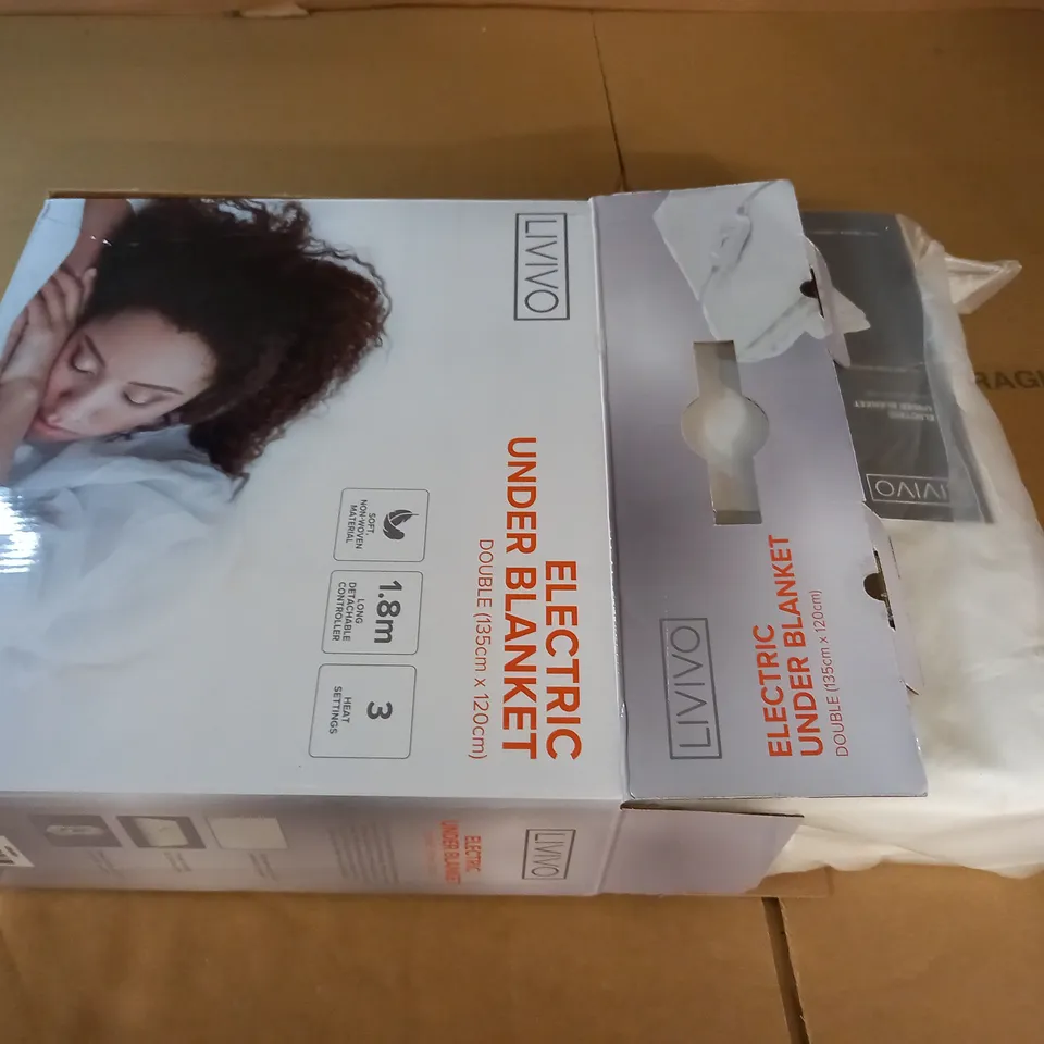 BOXED LIVIVO DOUBLE ELECTRIC UNDER BLANKET 