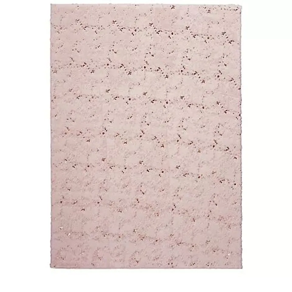 COZEE HOME VELVETY PLUSH SHIMMER RUG - PINK - 80 X 150CM