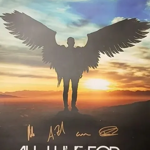 ALL LIVE FOR WE ARE THE ANGELS SIGNED POSTER
