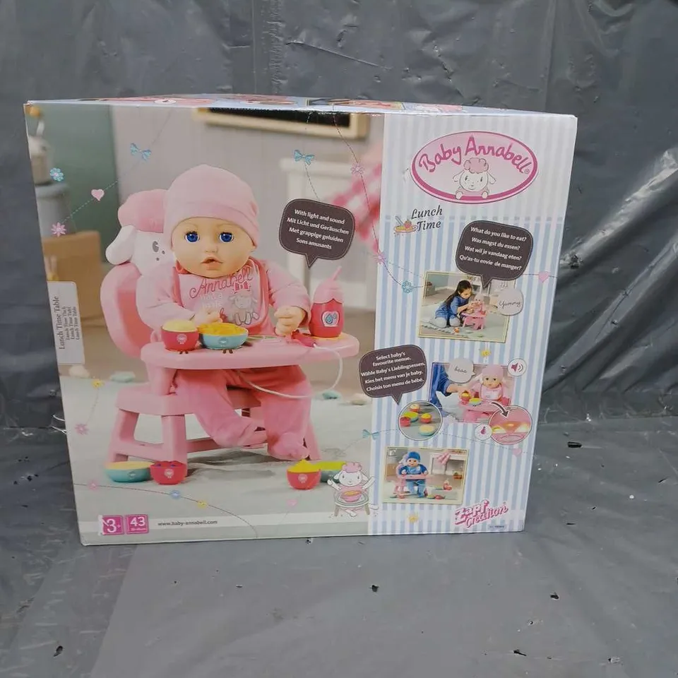 BOXED BABY ANNABELL LUNCH TIME TABLE  RRP £42.99