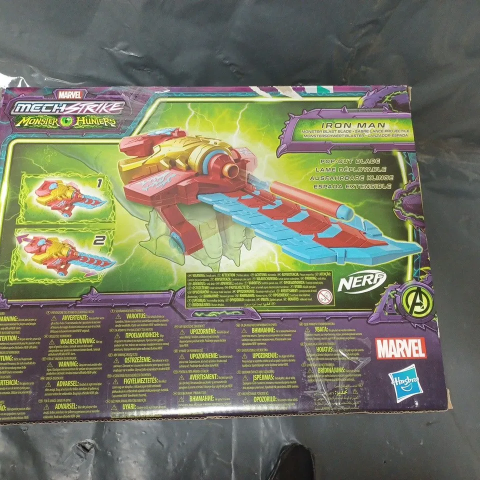 NERF MARVEL MECH STRIKE MONSTER HUNTERS IRON MAN MONSTER BLAST BLADE 