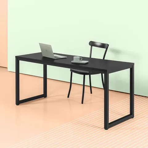 BOXED BERENICE SOLID STEEL OFFICE DESK - ESPRESSO (1 BOX)