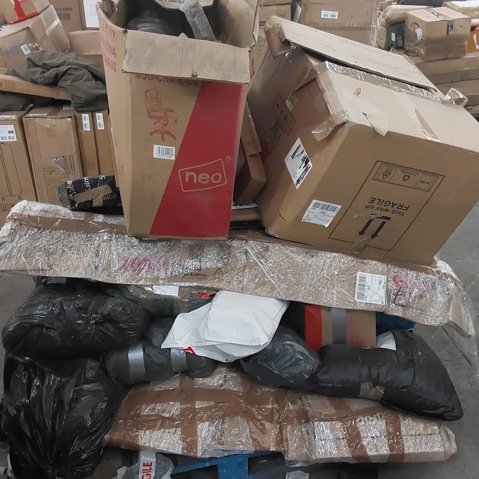 PALLET OF ASSORTED CONSUMER PRODUCTS/FURNITURE PARTS 