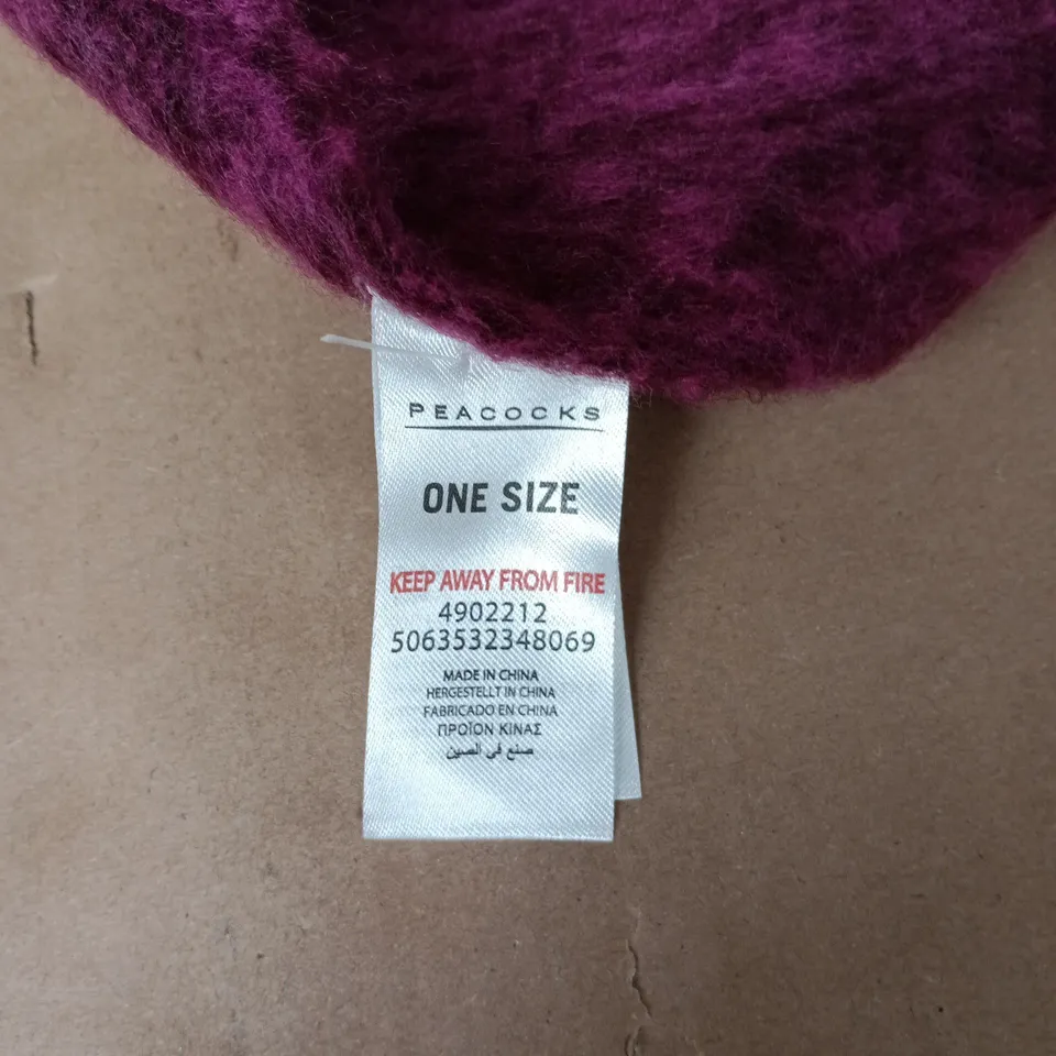 PEACOCKS PURPLE & MAGENTA KNIT SCARF – ONE SIZE