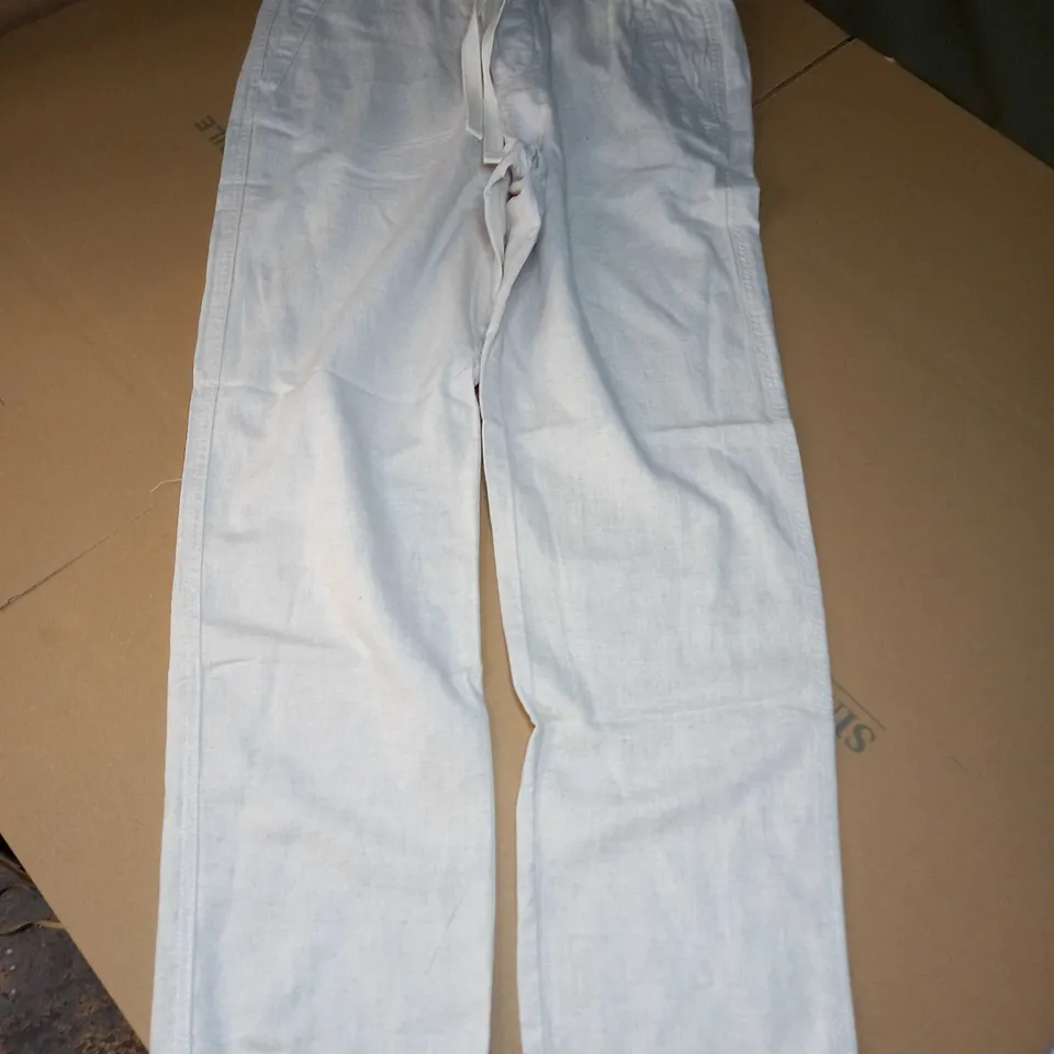 ZARA RELAXED FIT PANTS IN BEIGE - MEDIUM