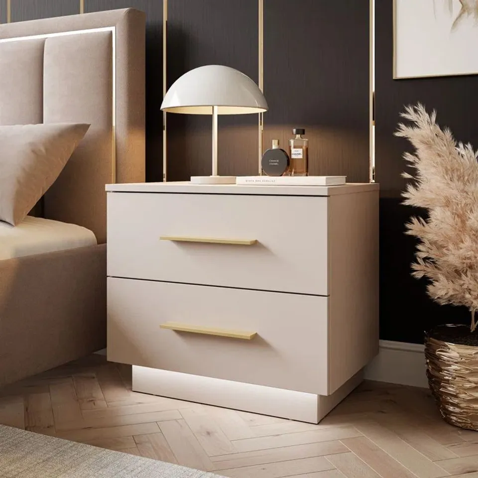 BOXED CATRIEN BEDSIDE TABLE MADE OF WOOD (1 BOX)