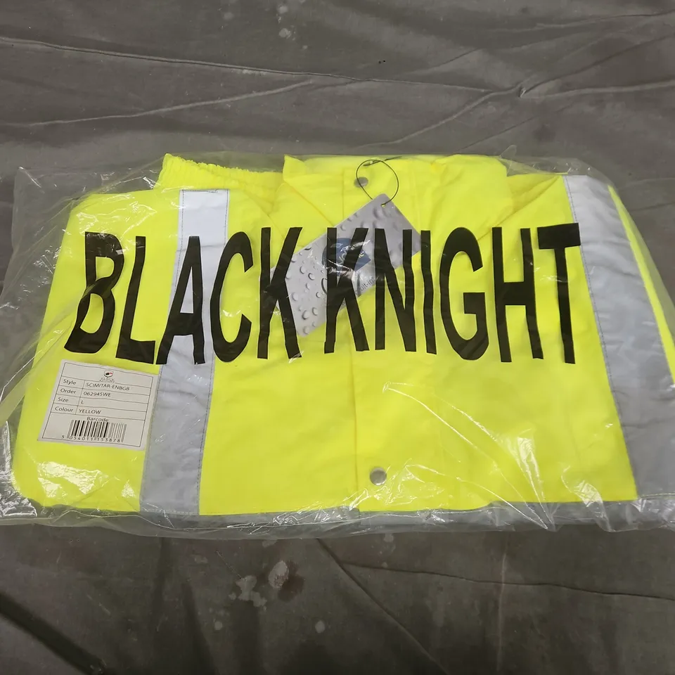 BAGGED BLACK KNIGHT SCIMITAR FOUL WEATHER GARMENT IN YELLOW - LARGE