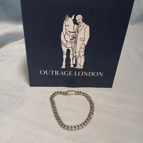 OUTRAGE LONDON BRACELET – SILVER-TONE CURB CHAIN