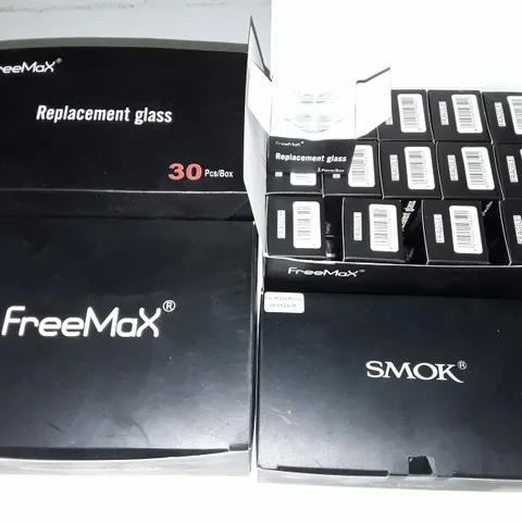4 BOXES OF E-CIG REPLACEMENT GLASS - 30 PER BOX