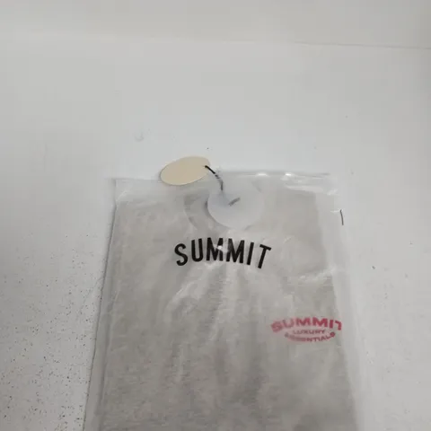 SUMMIT LUXURY ESSENTIALS T-SHIRT - MARL GREY, UK MEDIUM