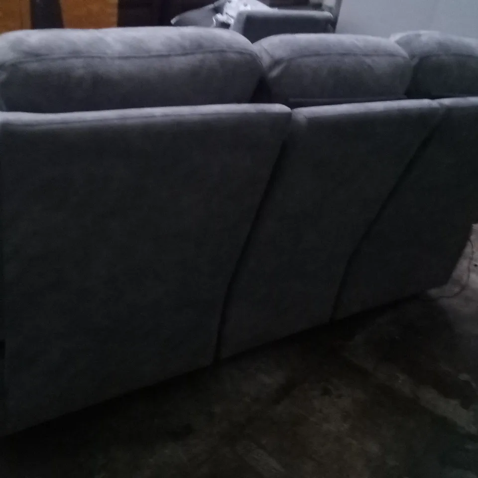 DESIGNER G PLAN MADE KINGSBURY PRAMA PEWTER ELECTRIC RECLINING 3 SEATER SOFA
