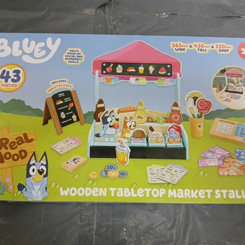 BLUEY WOODEN TABLETOP MARKET STALL