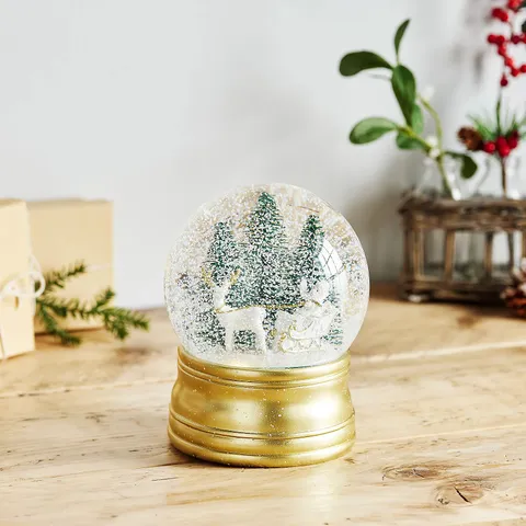 SANTA EXPRESS CHRISTMAS CHARACTER MUSICAL SNOW GLOBE