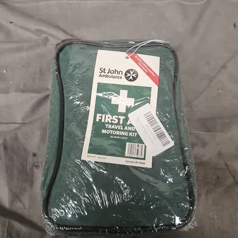 ST JOHN AMBULANCE FIRST AID TRAVEL & MOTORING KIT – GREEN CASE