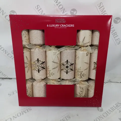 BOX OF 6 GEORGE HOME LUXURY CRACKERS - 6 CRACKERS PER PACK