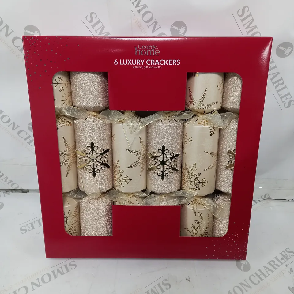 BOX OF 6 GEORGE HOME LUXURY CRACKERS - 6 CRACKERS PER PACK 