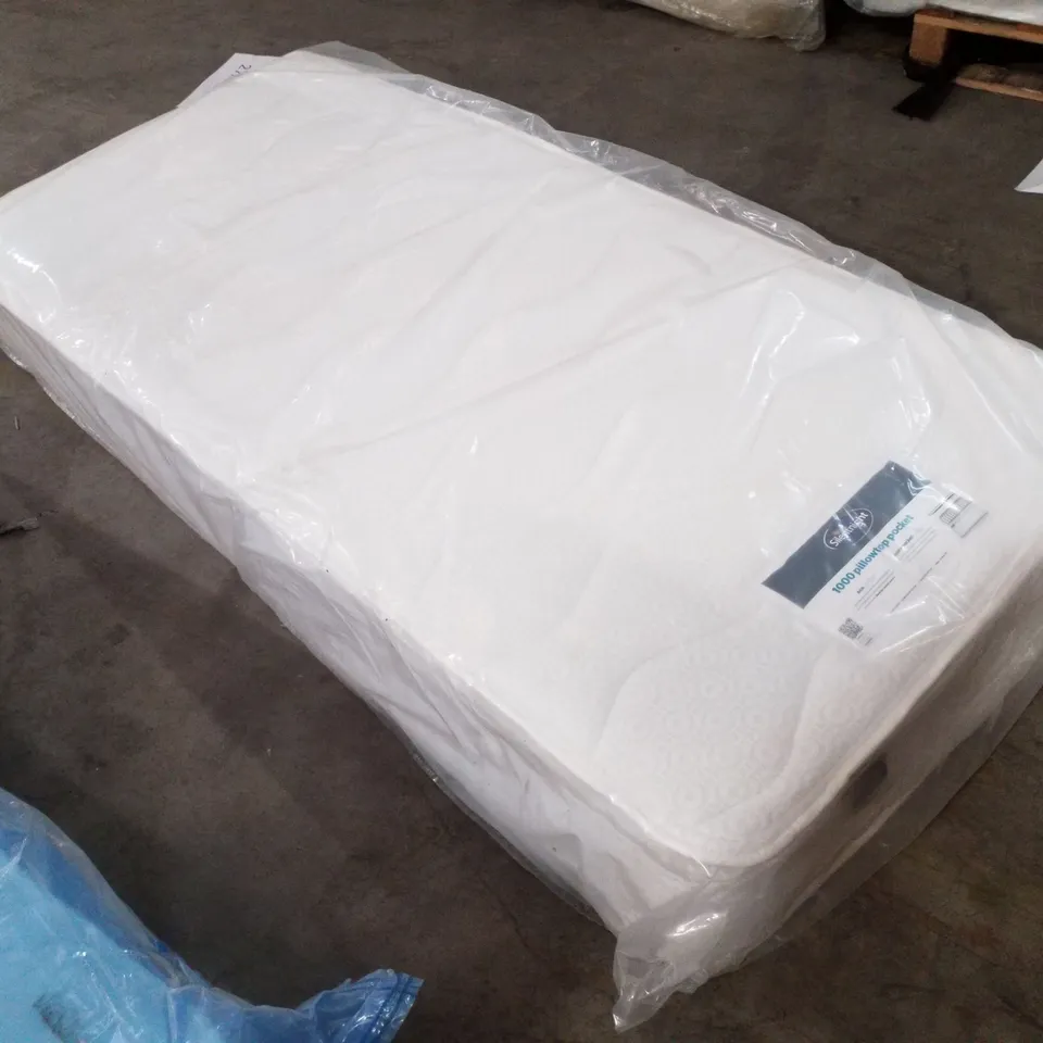 QUALITY BAGGED 90CM PILLOW TOP POCKET SPRUNG MATTRESS 