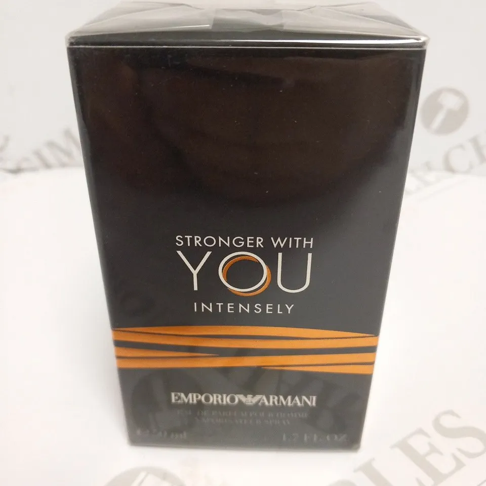 BOXED AND SEALED STRONGER WITH YOU INTESELY EMPORIO ARMANI EAU DE PARFUM 50ML
