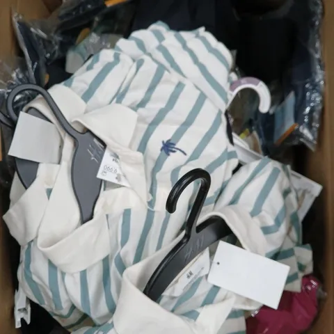 APPROXIMATELY 25 ASSORTED CLOTHING PRODUCTS IN VARIOUS STYLES & SIZES TO INCLUDE TOPS, JUMPERS, PANTS ETC
