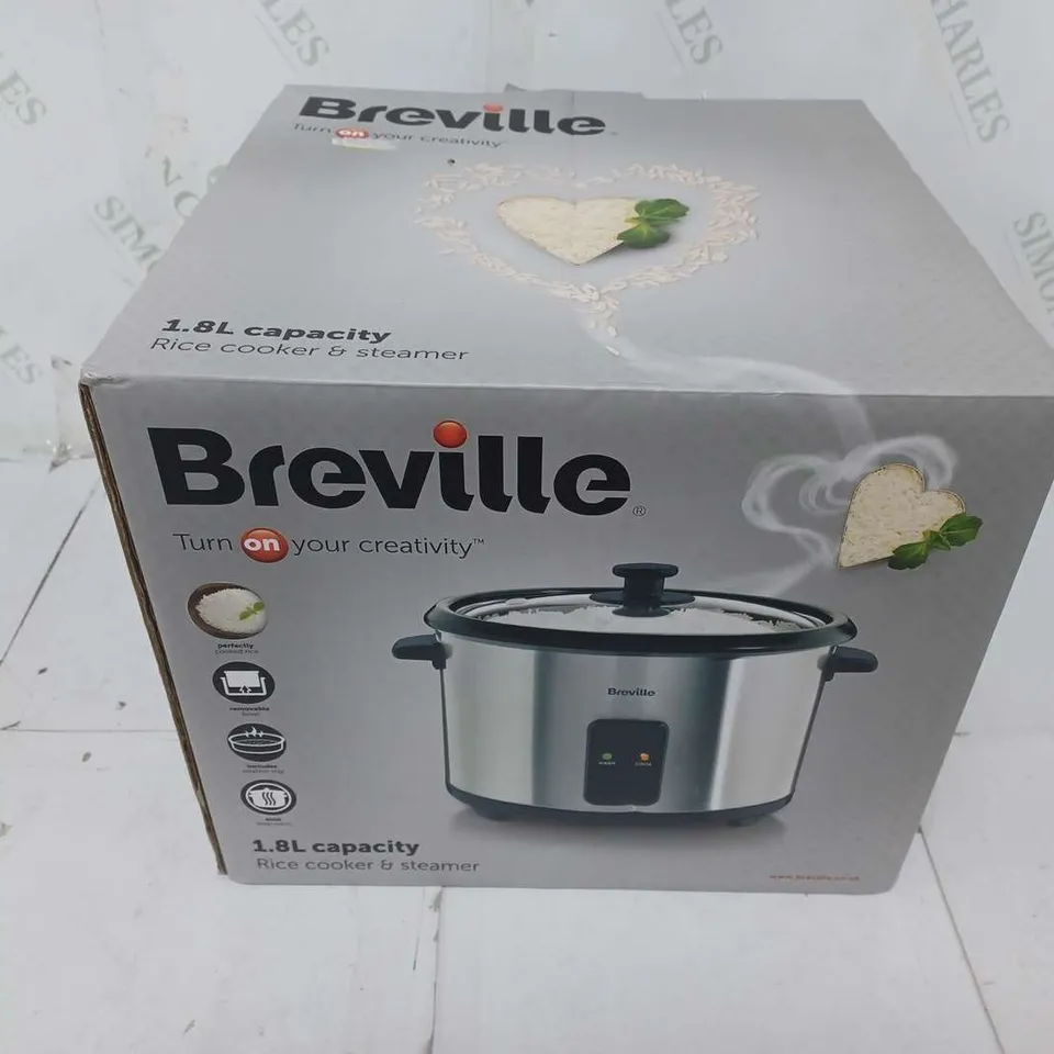 BOXED BREVILLE 1.8L RICE COOKER & STEAMER