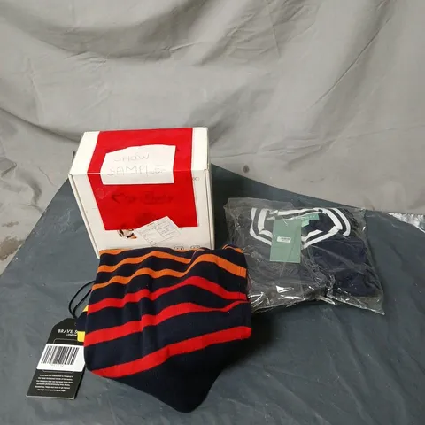 BOX OF APPROXIMATELY 12 ASSORTED ITEMS TO INCLUDE BABY MONITOR, CLOTHING ETC