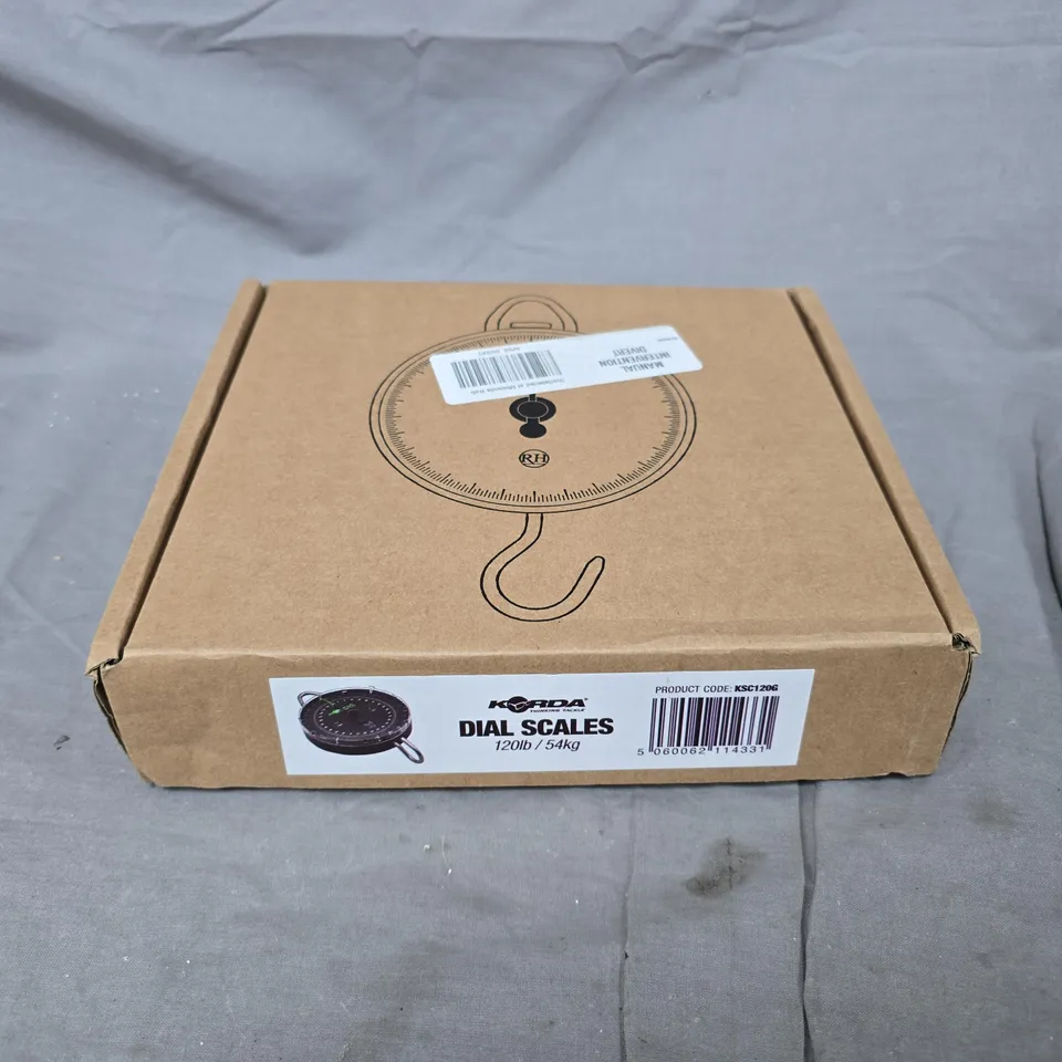 BOXED KORDA DIAL SCALES 120LB/54KG