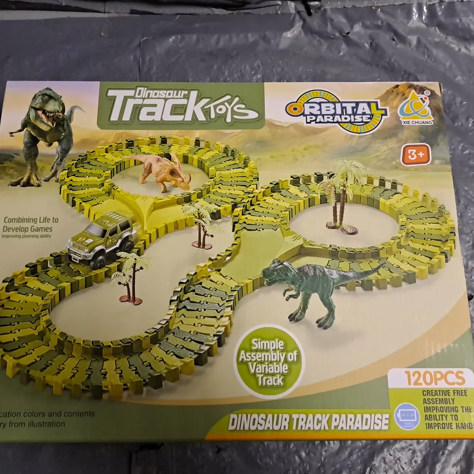 DINOSAUR TRACK TOYS 120-PIECE TRACK PARADISE